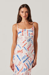 Joan Satin Midi Dress