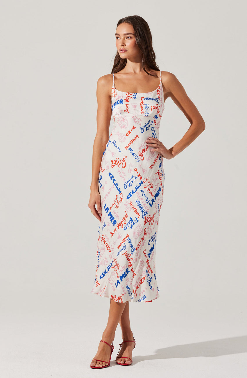 Joan Satin Midi Dress