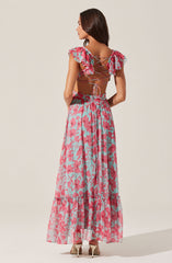 Primrose Floral Strappy Back Maxi Dress