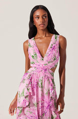 Noya Floral Cutout Maxi Dress