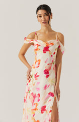 Kitura Cold Shoulder Maxi Dress