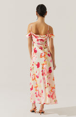 Kitura Cold Shoulder Maxi Dress