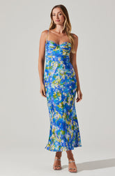Florianne Floral Satin Maxi Dress
