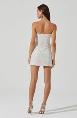 Mira Rhinestone Mini Dress