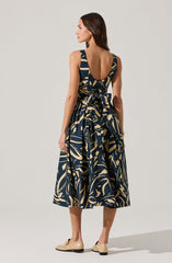 Vinya Drop Waist Midi Dress