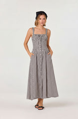 Temperance Gingham Check Maxi Dress