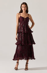 Lupin Floral Pleated Maxi dress