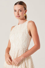 Lillemor 3D Textured Midi Dress