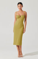 Jaida Bustier Bodycon Midi Dress
