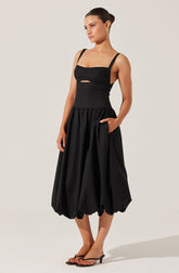 Jevi Sleeveless Bubble Midi Dress