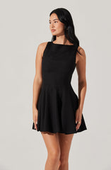 Xaria Linen-Blend Mini Dress