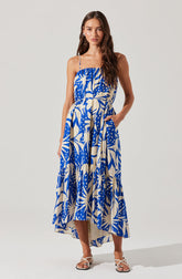 Sarina Linen-Blend Maxi Dress