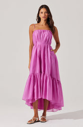 Elisha Tiered High-Low Maxi Dress