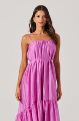 Elisha Tiered High-Low Maxi Dress