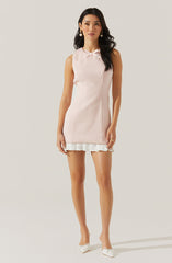 Sebrina Tweed Pleated Dress