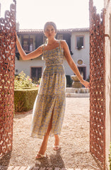 Ethelind Floral Pleated Maxi Dress