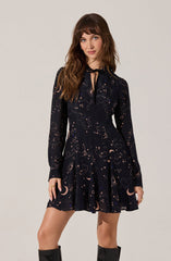 Lucien Collared V-Neck Mini Dress