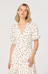 Minnie Polka Dot Tiered Midi Dress