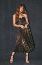 Ascella Pleated Midi Dress
