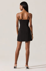 Halya Contrast Sequin Bow Dress