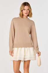 Kalyn Sweater Mixed Media Mini Dress