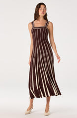 Marlen Striped Knit Maxi Dress