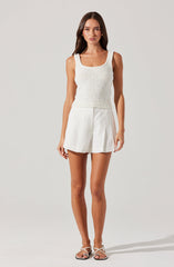Artice Pleated Linen-Blend Shorts
