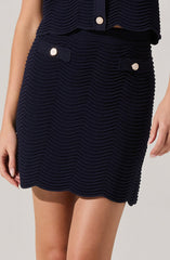 Perrine Scalloped Mini Skirt