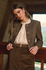 Chiara Faux Leather Trim Jacket