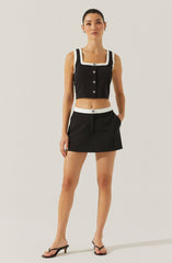 Rory Contrast Trim Top