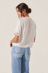 Elinda Lace Trim Top