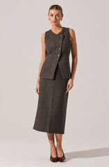 Sonja Asymmetric Longline Vest