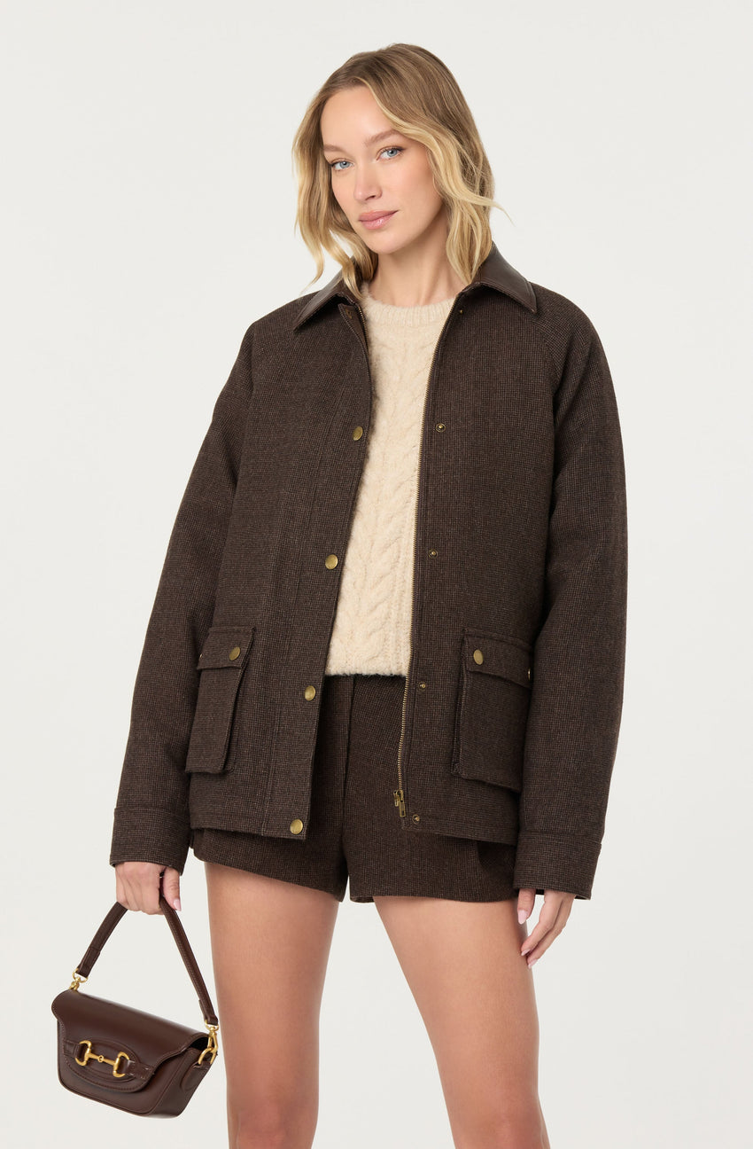 Rylan Contrast Wool Blend Jacket