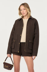 Rylan Contrast Wool Blend Jacket
