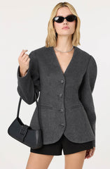 Ada Wool Blend Cinched Jacket