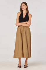 Mixed media halter dress