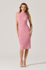 Textured Bodycon Midi Dress