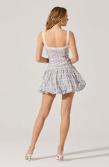 Floral Milkmaid Bubble Hem Dress