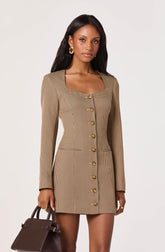 Tailored Sweetheart Mini Dress