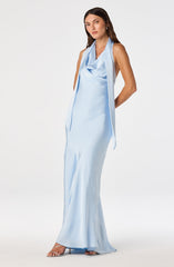 Varya Satin Cowl Neck Maxi Dress