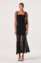 Semi Sheer Midi Skirt