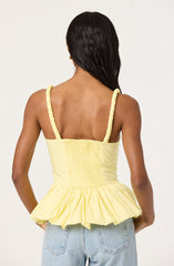 Bubble hem peplum top