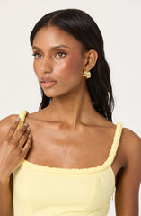 Bubble hem peplum top