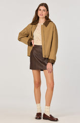 Contrast collar jacket