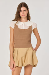 Peter Pan Collar Sweater Top
