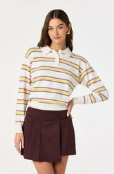 Polo Long Sleeve Striped Sweater