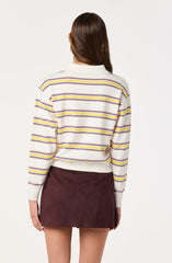 Polo Long Sleeve Striped Sweater