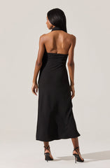 Hilaire Halter Midi Dress