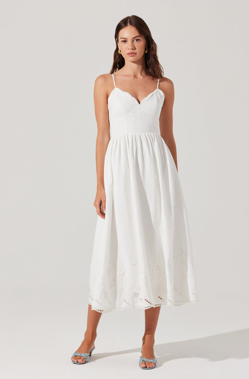 Kaidi Embroidered Midi Dress