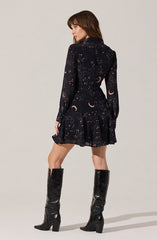 Lucien Collared V-Neck Mini Dress
